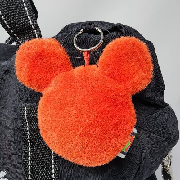 Disney Mickey Mouse Unlimited Vintage 90s Black Duffle Bag Plush Keychain New - Picture 3 of 12